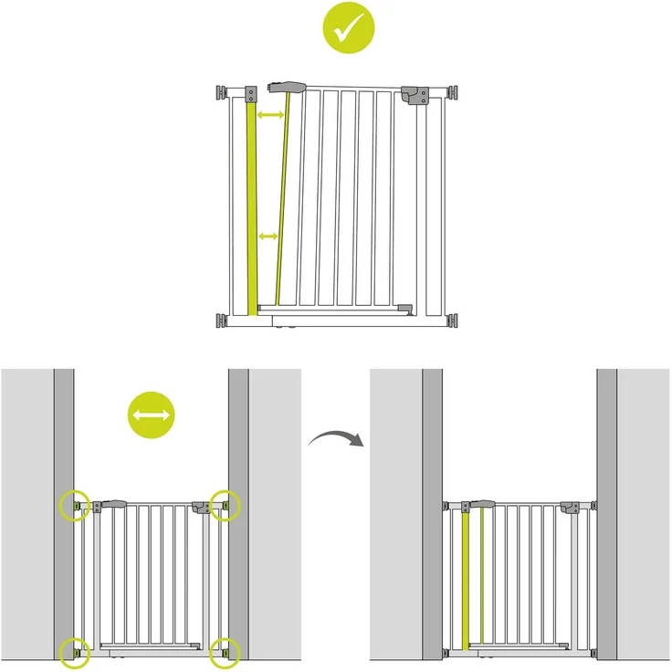 Hauck Türschutzgitter Wood Lock 2 von 75-80 cm + 21cm Verlängerung – Bild 3