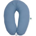 sei Design Stillkissen XXL Musselin 190x30, ergonomisches Seitenschläferkissen Schwangerschaftskissen Lagerungskissen - Extra leise Füllung. Bezug 100% Bio Baumwolle Baby Erstausstattung Neugeborene