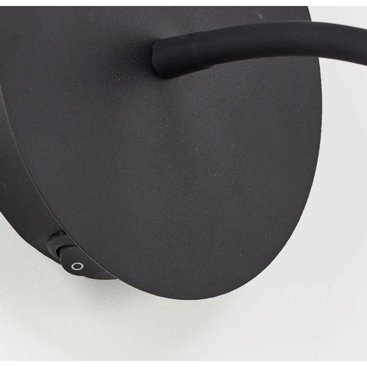 Brilliant Lampe Jutta LED Wandspot mit Flexarm und Schalter sand schwarz/matt gold Metall/Kunststoff schwarz 4,1 W LED integriert – Bild 5