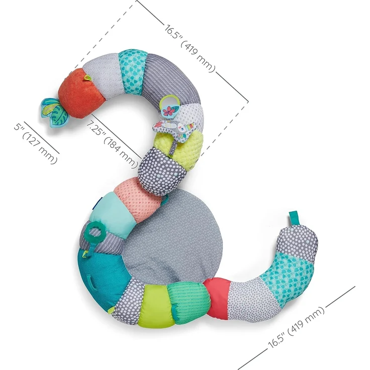Infantino 2-in-1 Tummy Time & Stützkissen für Babys – als Spielkissen in Bauchlage nutzbar, Kissenunterstützung für Babys ab 0 Monaten, abnehmbares Stützkissen und Spielzeug – Bild 5