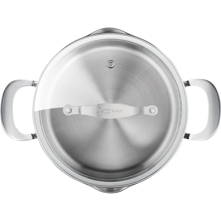 Tefal Topf-Set E311S7 Jamie Oliver Cook Smart, Edelstahl (Set, 7-tlg, 1x Stielkasserolle 16 cm, je 1x Kochtopf 16/20/24 cm), Edelstahl-Topfset by Jamie Oliver, alle Herdarten, Induktion – Bild 3