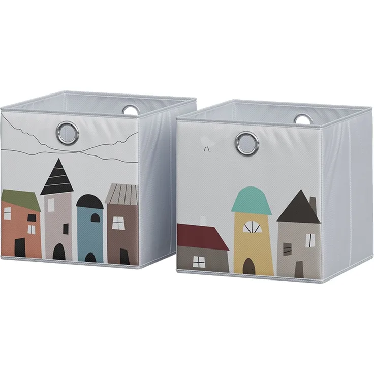 Faltbox Grau (Stadt) 30 x 30 cm (Motiv Stadt) Vicco