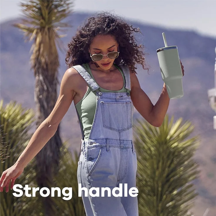 Hydro Flask Thermobecher All Around Travel Tumbler in den Größen 24 oz/ 32 oz / 40 oz, 1-tlg, Edelstahl, Thermo Cup mit Strohhalm – Bild 8