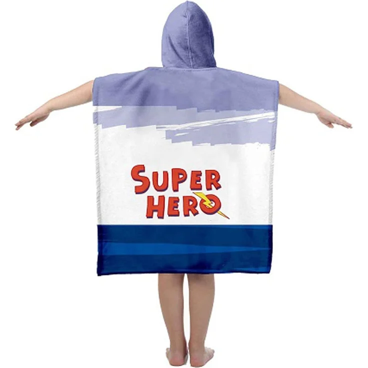 BERONAGE Kapuzenhandtuch Spider Man Kinder Kapuzen Bade-Poncho Super Hero 55x110 cm Poncho, 100% Baumwolle, Frottee in Velours-Qualität – Bild 3