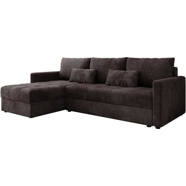 Luxusbetten24 Schlafsofa Designer Sofa Roma in Cord, mit Stauraum und Schlaffunktion – Bild 1