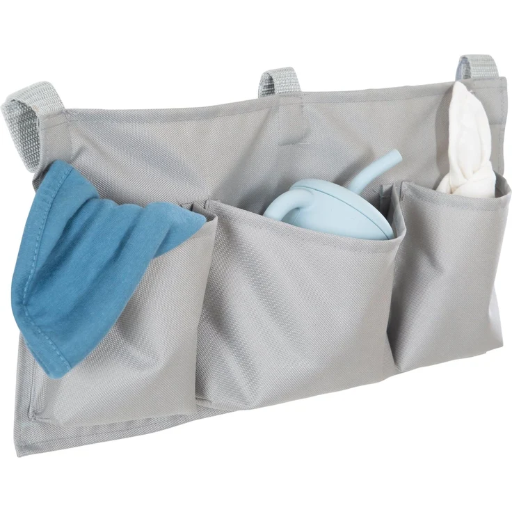 roba Organiser Set für Hochstühle mit Stern Motiv - Passend für alle Sit Up & Born Up Babyhochstühle - Box & Tasche zum Einhängen - Befestigung mit Klettverschluss - Grau – Bild 7