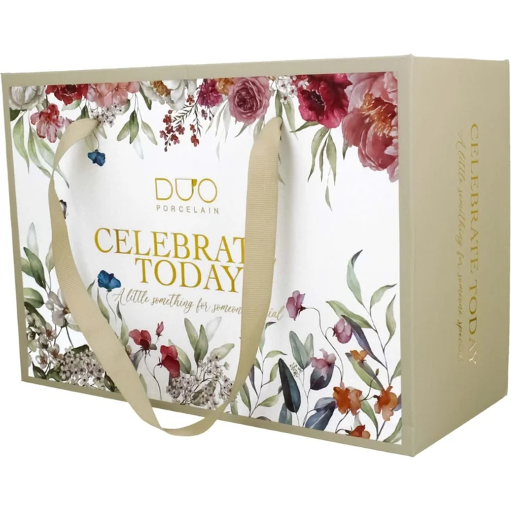 DUO 2er-Set Tassen REBECCA, 250 ml mit Untertassen, New Bone China Porzellan, in Geschenkbox – Bild 7