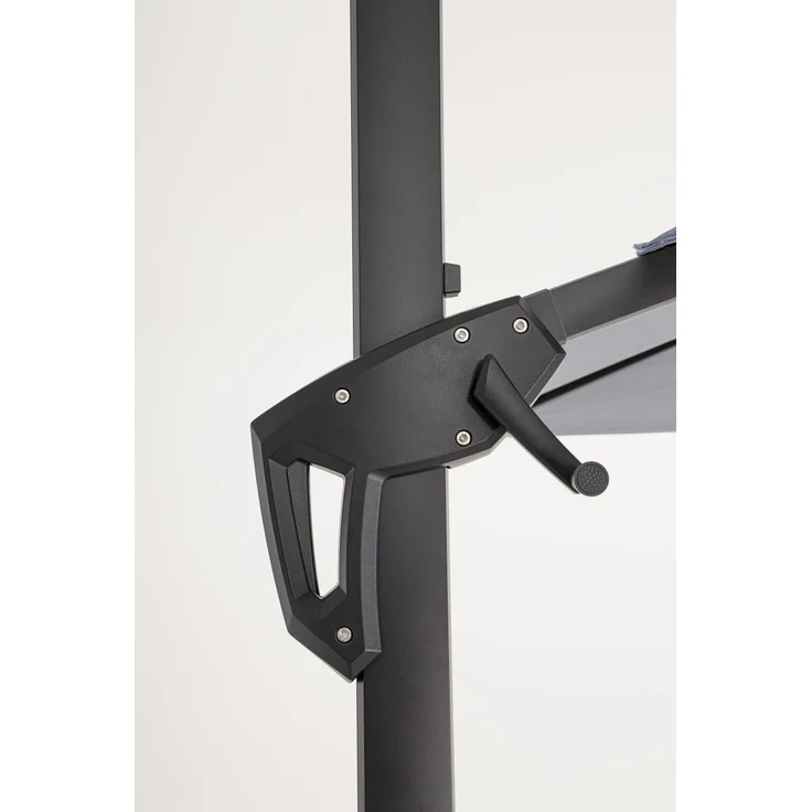 Sonnenschirm Vega aus Aluminium, modern und 360° schwenkbar, hellgrau, rechteckig 3x4 m – Bild 8