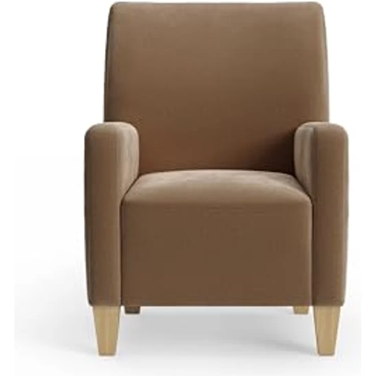 Cavadore Sessel Vida / Polstersessel im trendigen Design / 74 x 93 x 81 / Mikrofaser, Hellbraun – Bild 7