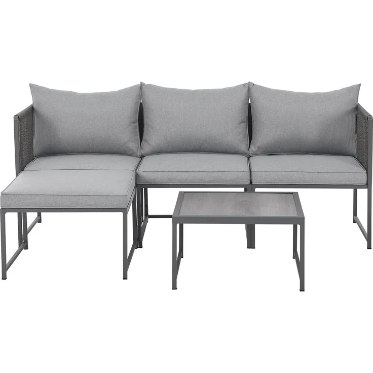 SVITA Gartenlounge-Set DETROIT, (Modul-Set), Gartenmöbel Flexibel Sofa Tisch Sessel Ottoman – Bild 7