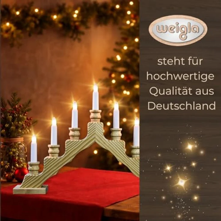 Weigla Lichterbogen Schwede, Weihnachtsdeko, Made in Germany (1-tlg), 7-flammig – Bild 7