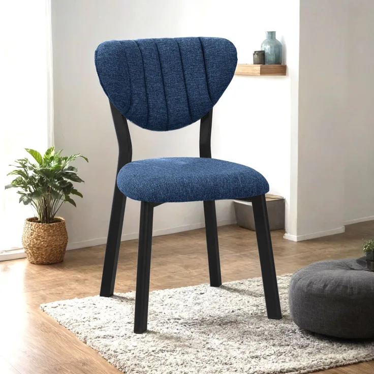 Skye Decor 'Elma - Navy Blue' Stuhl, Marineblau, 47 x 85 x 45 cm