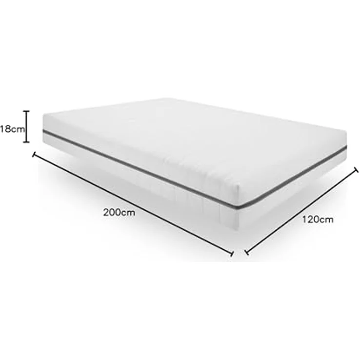 Sleepneo - Orthopädische 7 Zonen Matratze 120x190 - Höhe ca. 18cm - Härtegrad H3 & H4 - Kaltschaummatratze ergonomisch stützend - Oeko TEX & CertiPUR Zertifiziert – Bild 3
