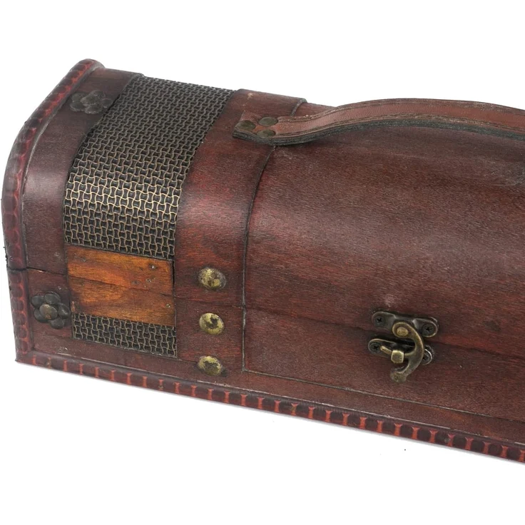 HMF Geschenkbox Vintage Weinbox, Geschenkkiste für besondere Anlässe, Deko Geschenk aus Holz für 1 Weinflasche, Querformat, Portugal – Bild 5