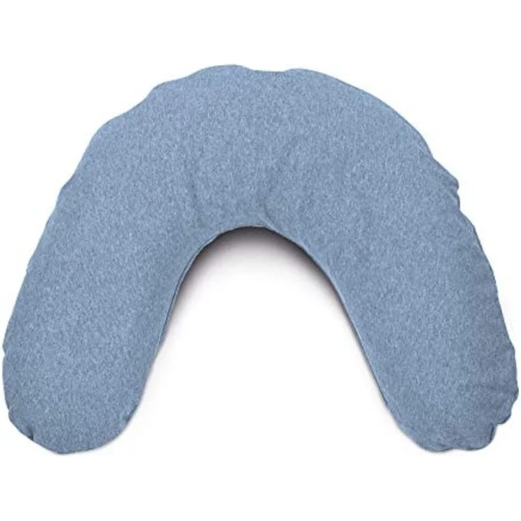 Theraline Bezug für Nackenkissen mittel Melange blau-grau Bamboo
