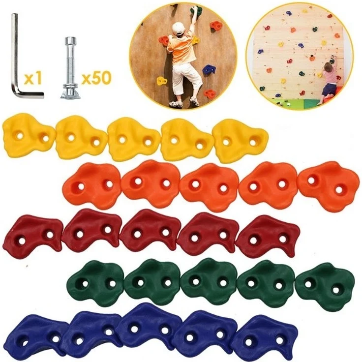 Clanmacy Klettergriff Klettergriffe für Spielturm Kletterwand Klettersteine Boulderwand (20-St) – Bild 4