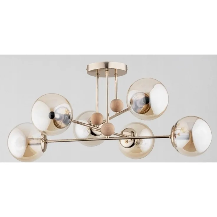 Deckenleuchte Alfac Alfa Opty 63133.54 6x40W E14 bernstein/gold