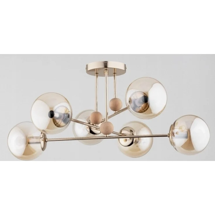 Deckenleuchte Alfac Alfa Opty 63133.54 6x40W E14 bernstein/gold
