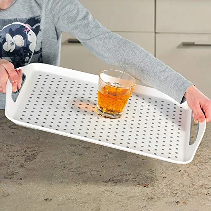 KESPER 77200 Serviertablett aus Kunststoff, weiß / Tablett / Frühstückstablett – Bild 3