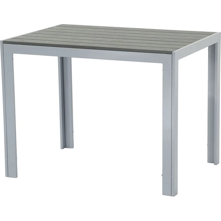 FIRE SOUL Nonwood Alu-Gartentisch Gartenmöbel anthrazit/grau 100x70 cm – Bild 2