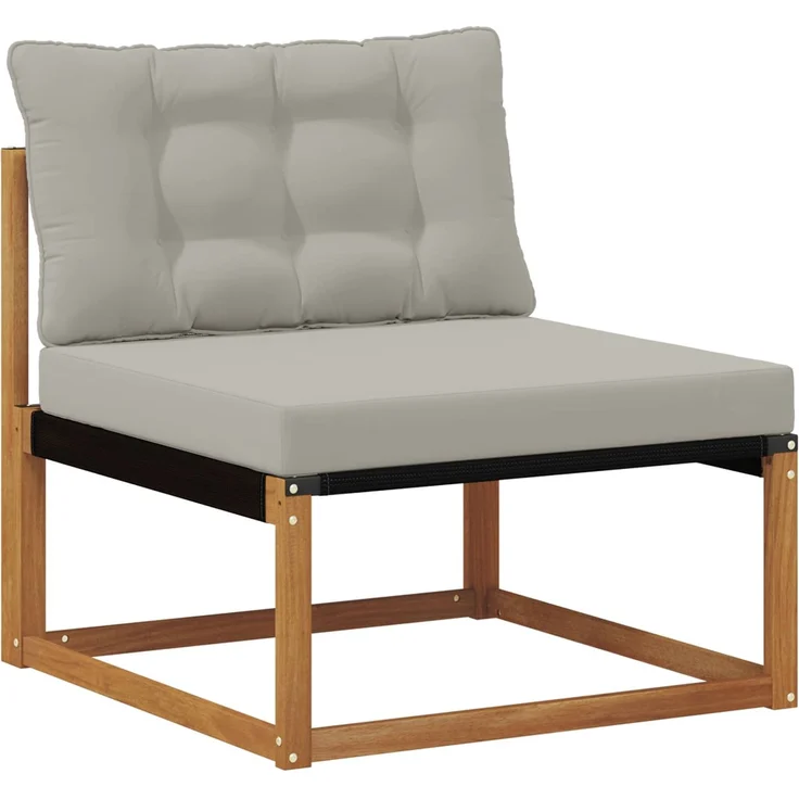 vidaXL Outdoor Mittelsofa Massivholz Akazie Natur 900634 – Bild 2