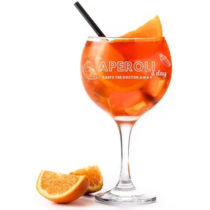 Lasernauten Aperitifglas Spritz Glas mit Gravur 630 ml Cocktailglas mit Spruch Aperitif Gläser – Bild 1