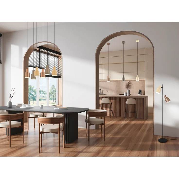 Trio Leuchten Stehleuchte Agudo 419400217, Metall Schwarz matt, exkl. 3x E27 – Bild 6