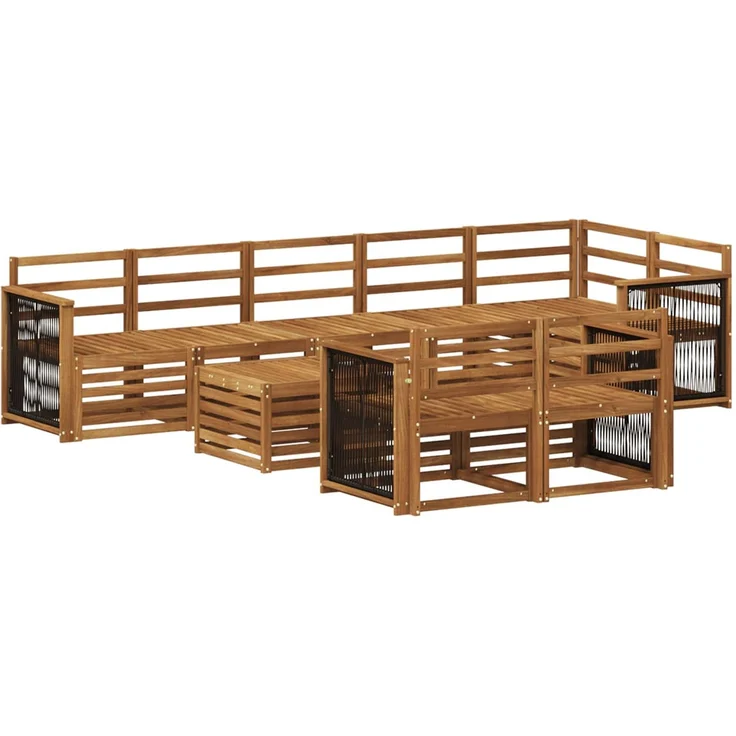 vidaXL Sofagarnituren Massivholz Akazie 3384530 – Bild 2