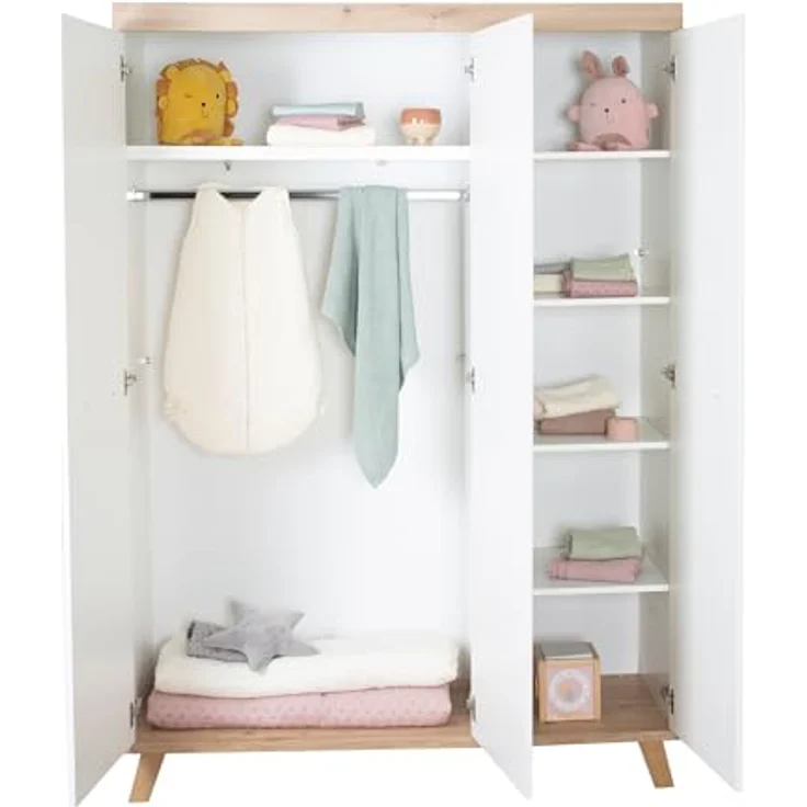 roba Kinderzimmerset 'Malo' - 3-teilig - inkl. Kinderbett 70 x 140 cm - Weiß / Natur – Bild 11