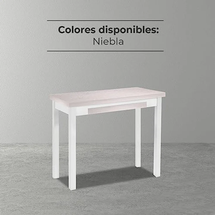 ASTIMESA Küchentisch im Buchstil, Grau, 80 x 40 cm a 80 x 80 cm – Bild 7