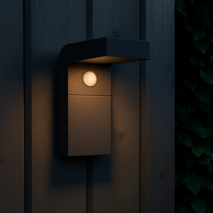 Star Solar LED Wandlaterne „Vici“ - mit Bewegungs- und Dämmerungssensor - 300 Lumen Lichtimpuls & sanftes Dauerlicht - Warmweiß - Für den Außenbereich - 20 cm Höhe - Schwarz – Bild 4