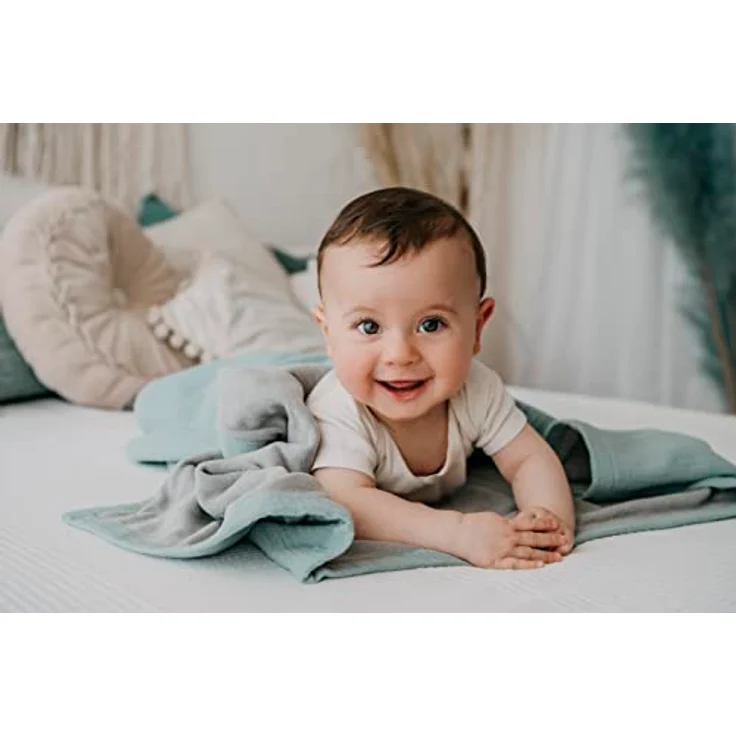 Kaiser 65310301 Playa Summer Blanket Musselin/Frottee atmungsaktive Babydecke Ganzjährig Neugeborene Kinderwagendecke Babyschalendecke Fb. vanille Ice – Bild 5