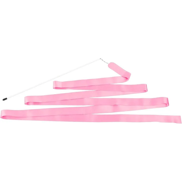 Gymnastikband Tanzband Turnband Rhythmikband Wirbelband Schwungband mit Stab 5 m, Pink