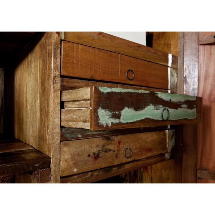 Kleiderschrank Altholz 118x60x198 mehrfarbig lackiert NATURE OF SPIRIT #42 – Bild 6