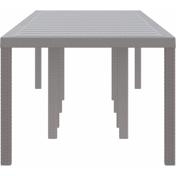 vidaXL Gartentisch Hellgrau 300 x 100 x 73 cm Poly-Rattan 3378523 – Bild 5
