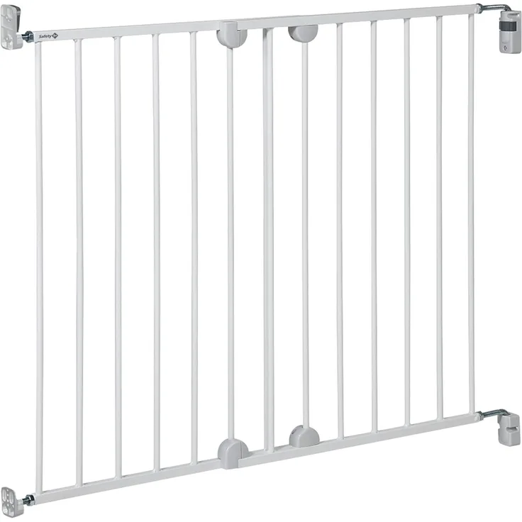 Safety 1st Treppenschutzgitter, für Türbreiten 62-102 cm, einfache Installation, Aluminium, weiß