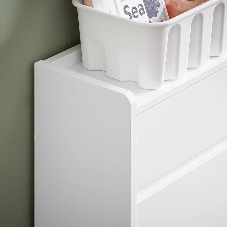 SoBuy FSR169-W Schuhschrank, MDF, Lackiert, Weiß, 78 x 108 x 24 cm – Bild 9