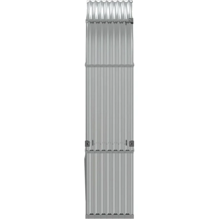 vidaXL Kaminholzunterstand Silbern 120x45x210 cm Verzinkter Stahl 364592 – Bild 8