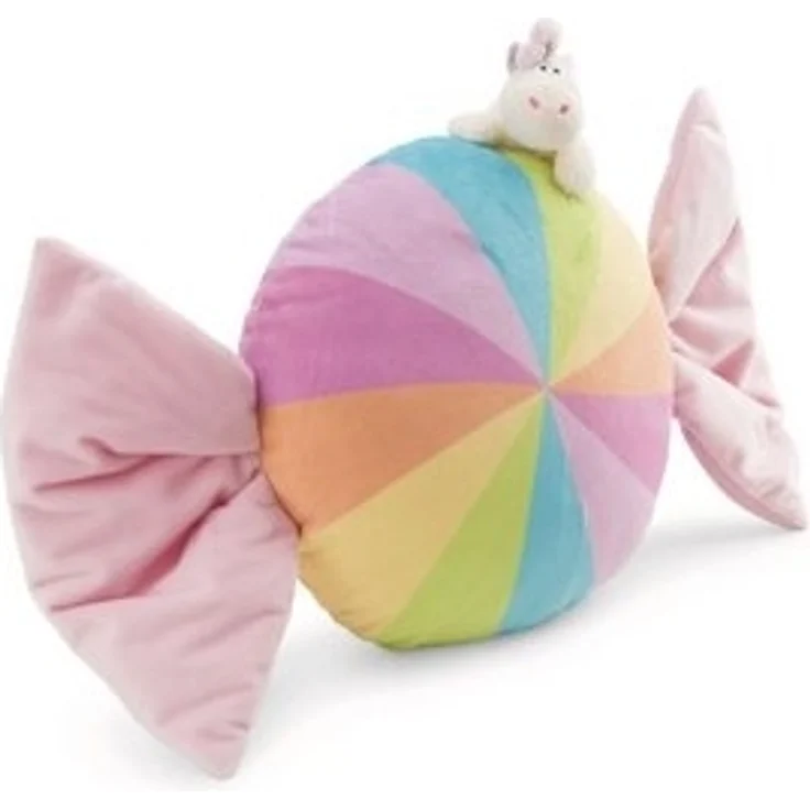 Nici Dekokissen Nici Bonbonförmiges Kissen mit Kuscheltier Einhorn, Nici süßes Dekokissen – Bild 4