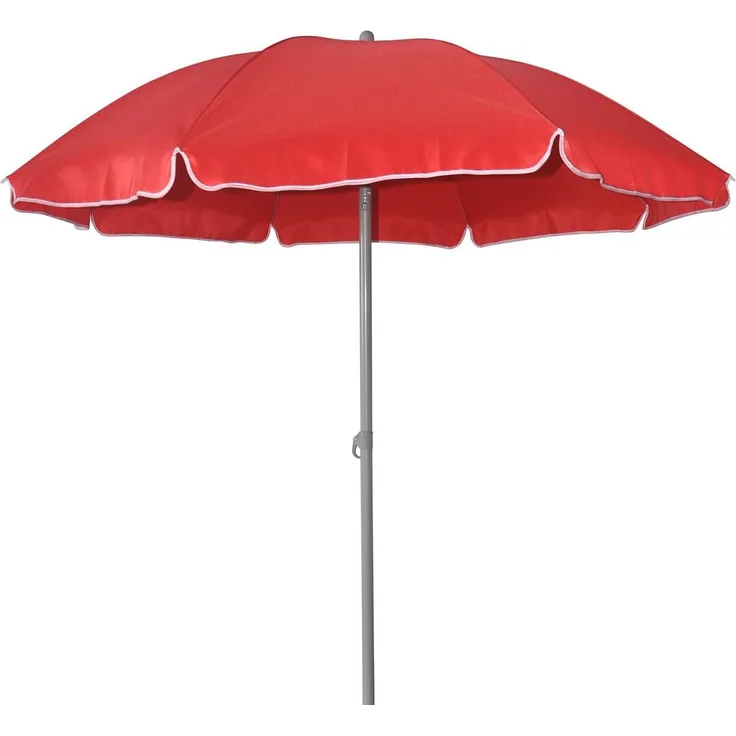 TrendLine Sonnenschirm rot Ø 180 cm UV-Schutz: 60+ Sonnenschutz Strandschirm