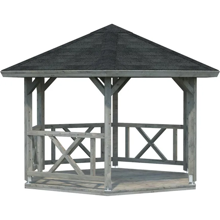 Palmako Holz-Pavillon Betty ohne Fußboden 337x337 cm Holzpavillon 4743142052600