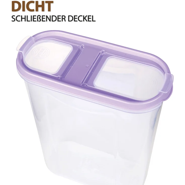 Vorratsdosen mit Deckel 2,8 Liter ( 8er Pack / Lila ), Luftdicht Schüttdose BPA frei, Vorratsbehälter Set - Frischhaltedosen Klappdeckel – Bild 5