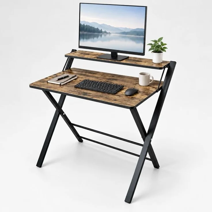 Relaxdays Klappbarer Schreibtisch Monitoraufsatz – Bild 1