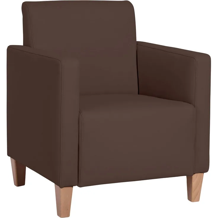 Sessel Karol Bezug Kunstleder Buche natur / braun 22210