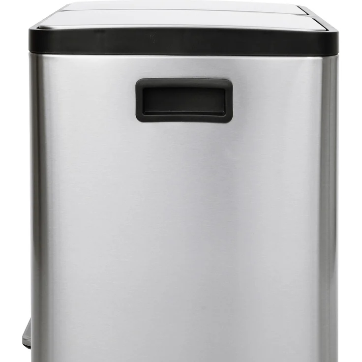 Gardissimo RUBI XL Duo Mülleimer Edelstahl Abfalleimer Treteimer 2x30 Liter – Bild 5