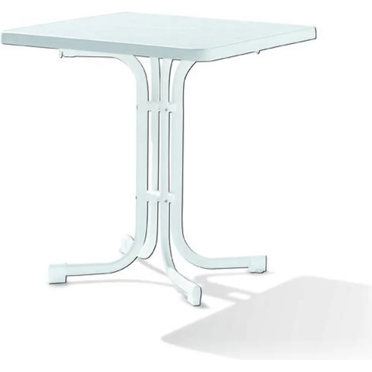 Klapptisch >Boulevard< in Mamor weiß, mecalit®-PRO - 69 x 72 x 69 cm (BxHxT)