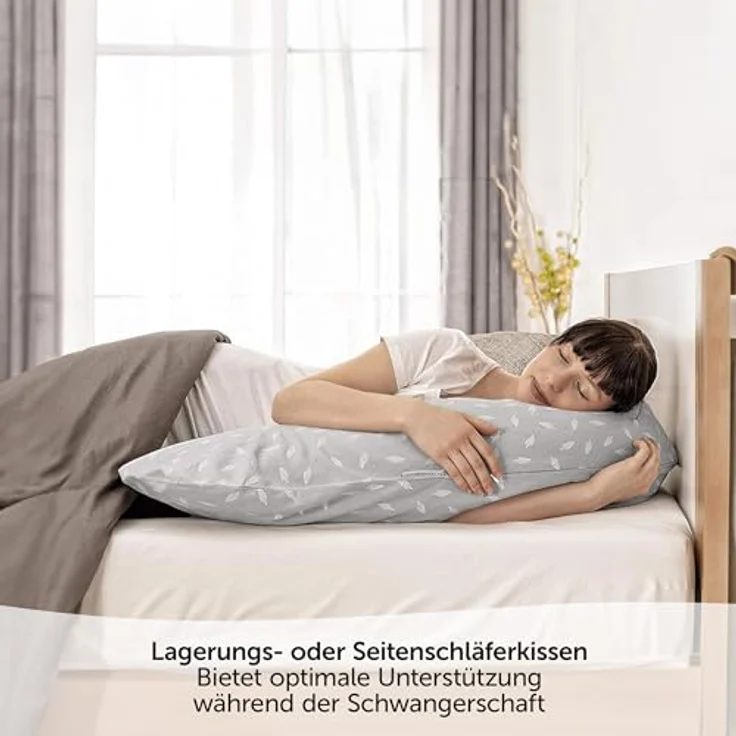 Theraline Stillkissen Das Original, 190 cm, mit geräuscharmen EPS-Microperlen, 100% Baumwollbezug, waschbar bei 60 °C, öko-tex-zertifiziert – Bild 3