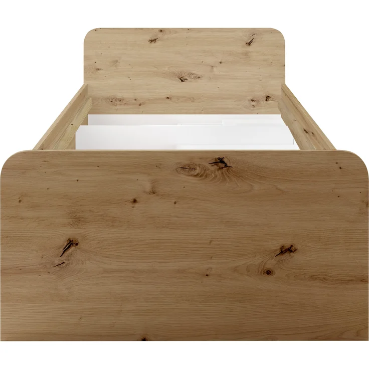 Bradford Modernes Einzelbett mit 3X Schubkästen 90 x 200 cm - Praktisches Jugendzimmer Kojenbett in Artisan Eiche - 95 x 66 x 204 cm (B/H/T) – Bild 7