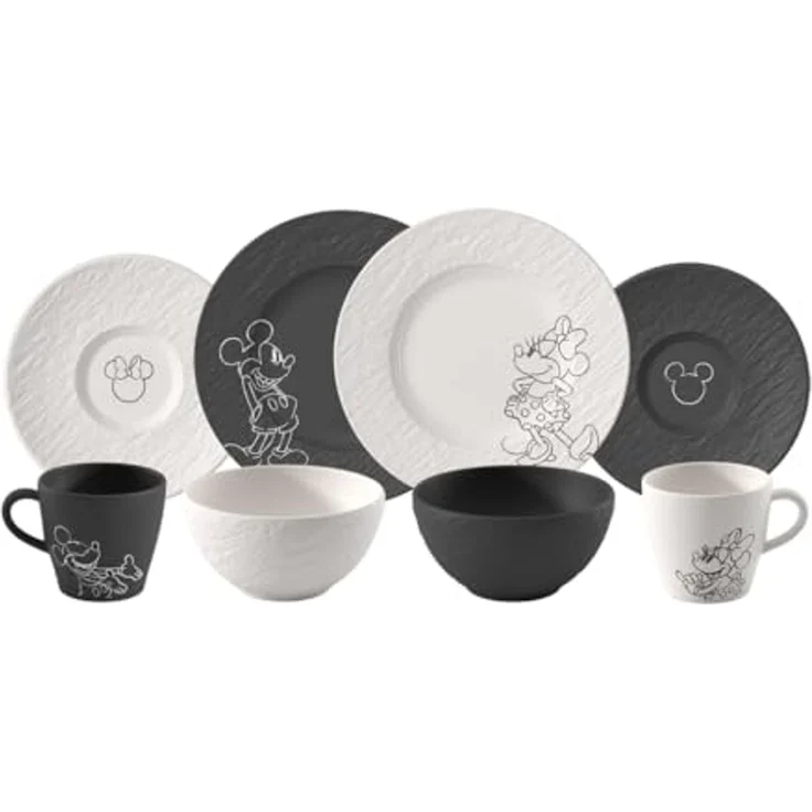 Villeroy & Boch Manufacture Rock - Mickey Mouse Frühstücks-Set 8-teilig – Bild 2