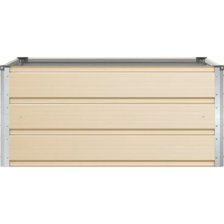 vidaXL Pflanzkübel Elfenbein 100 x 100 x 45 cm Stahl 42018078 – Bild 3